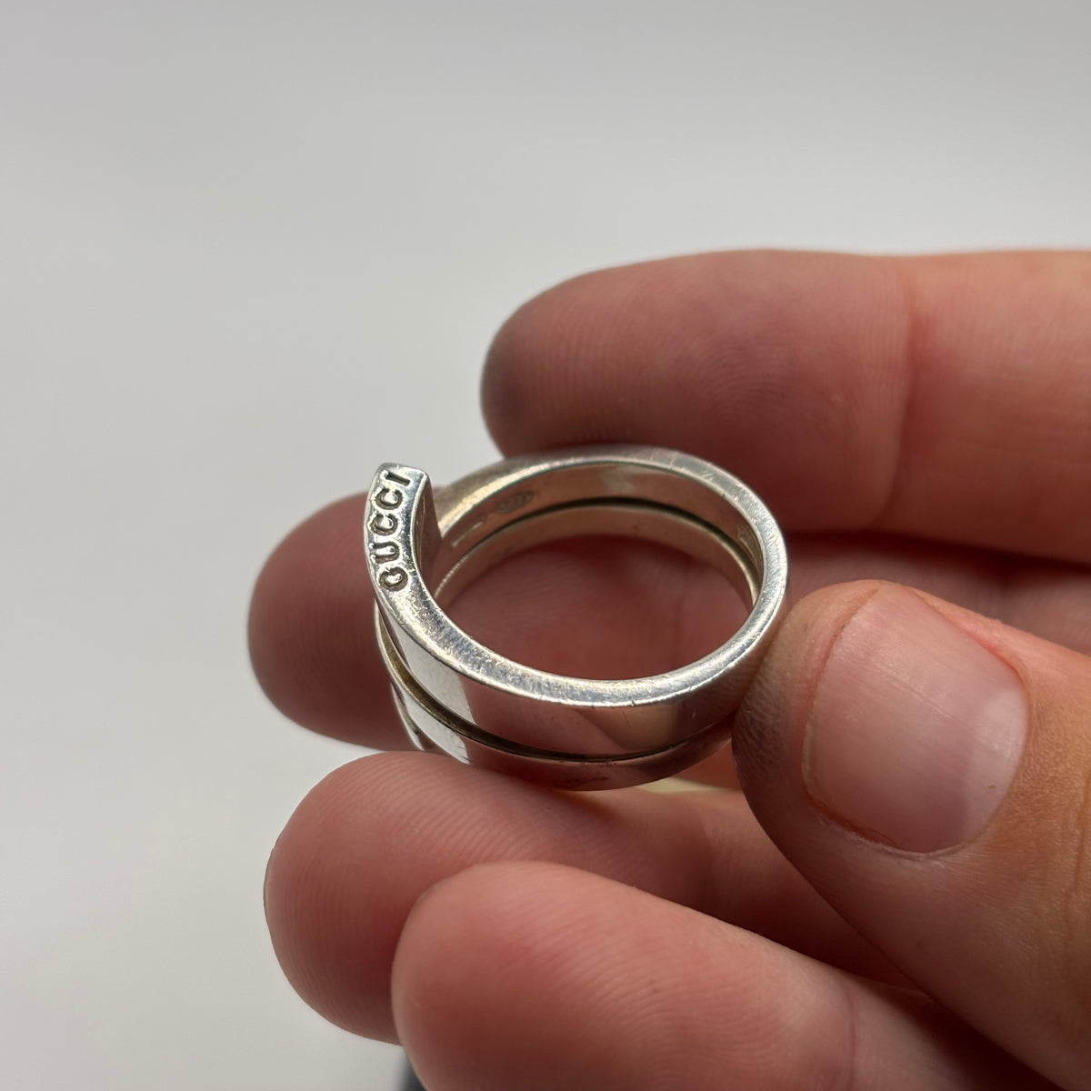Silver Gucci Snake Ring (S)