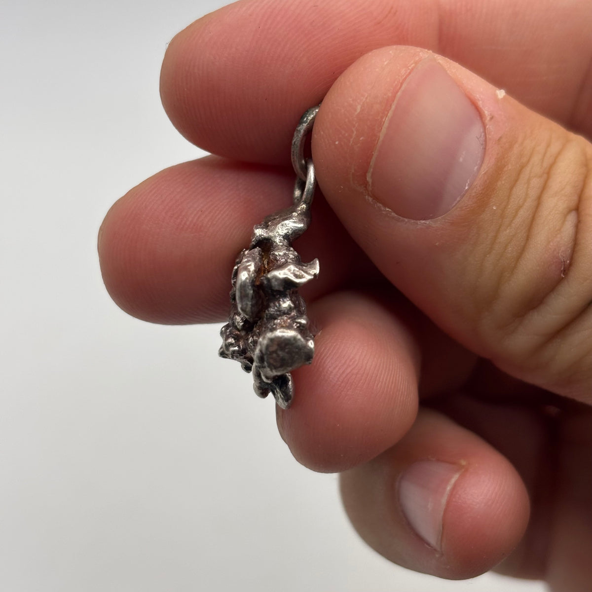 Silver Raw Nugget Pendant
