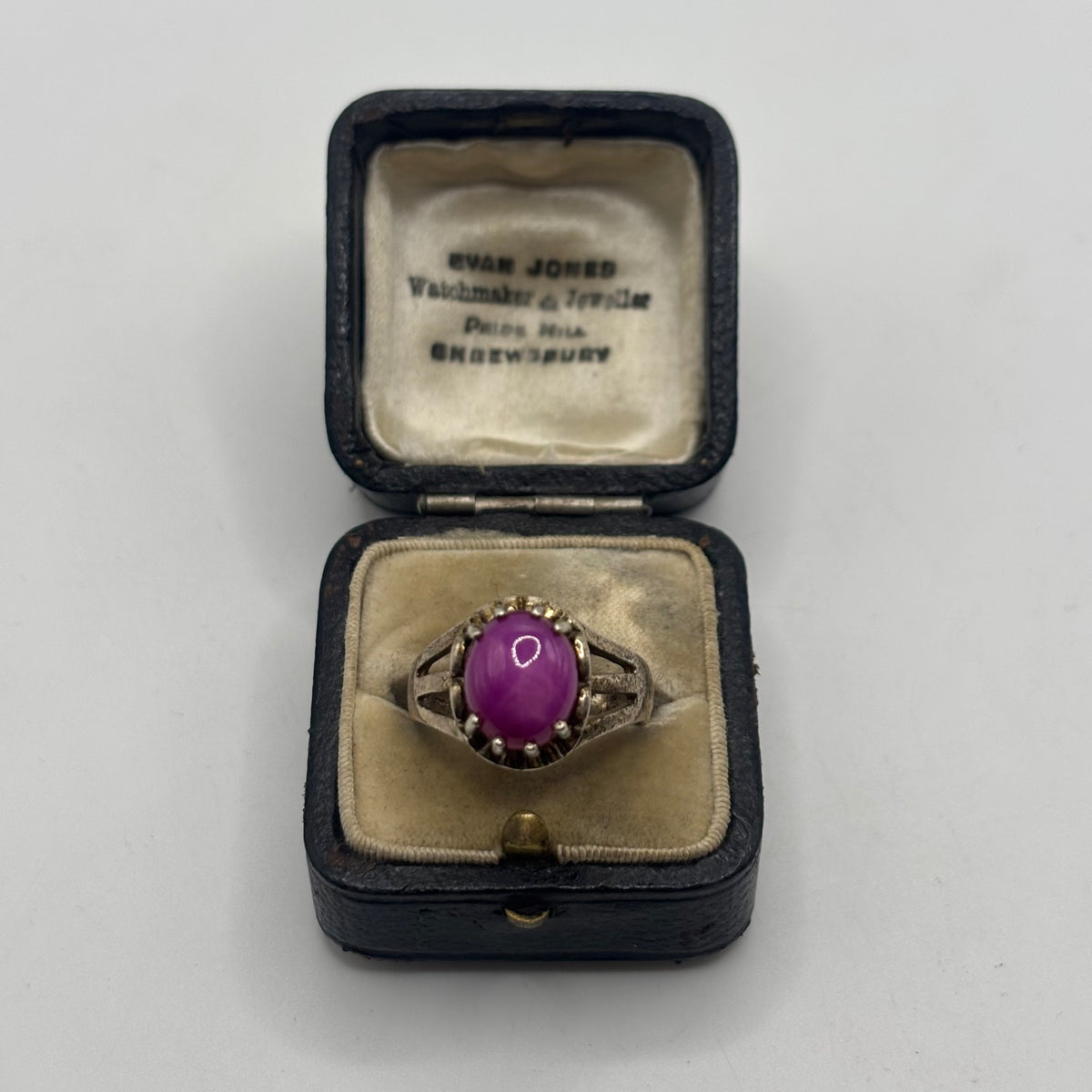 Silver Pink Star Sapphire Ring (N)