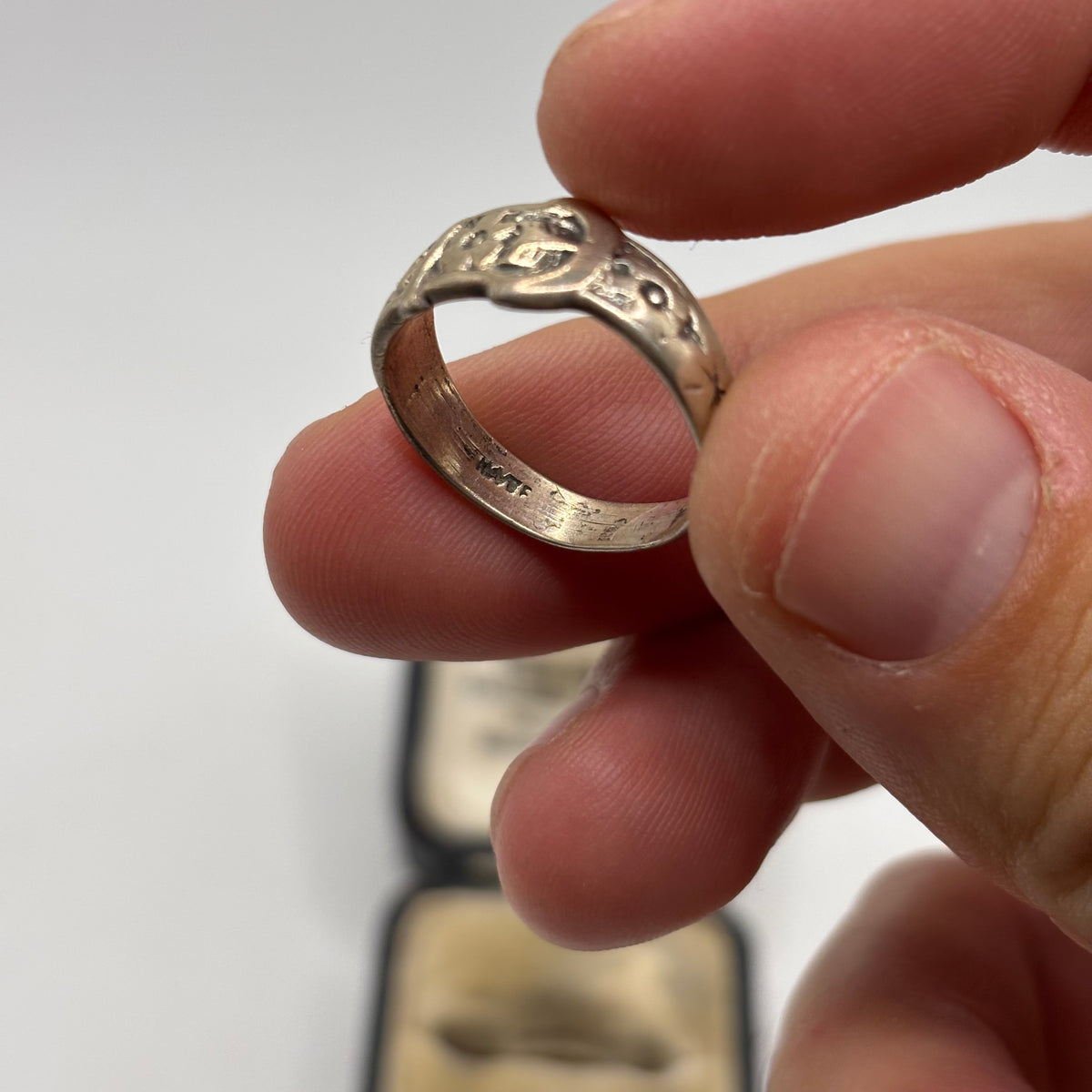 Silver Vintage Buckle Ring (M)