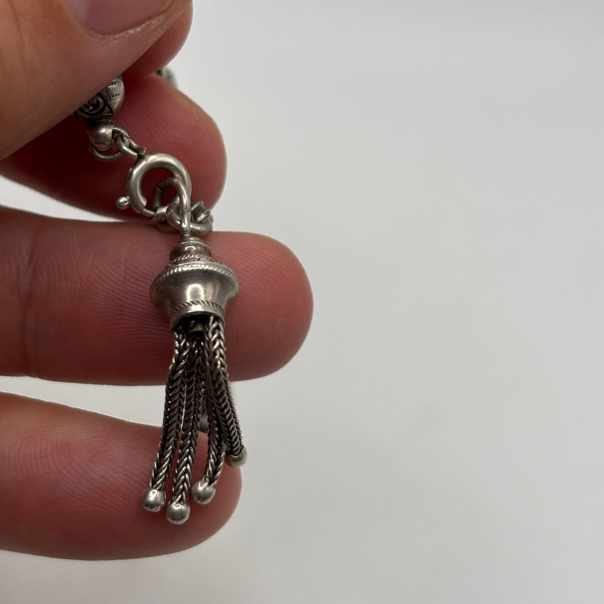 Silver 7.5” Rare Victorian Albertina Bracelet