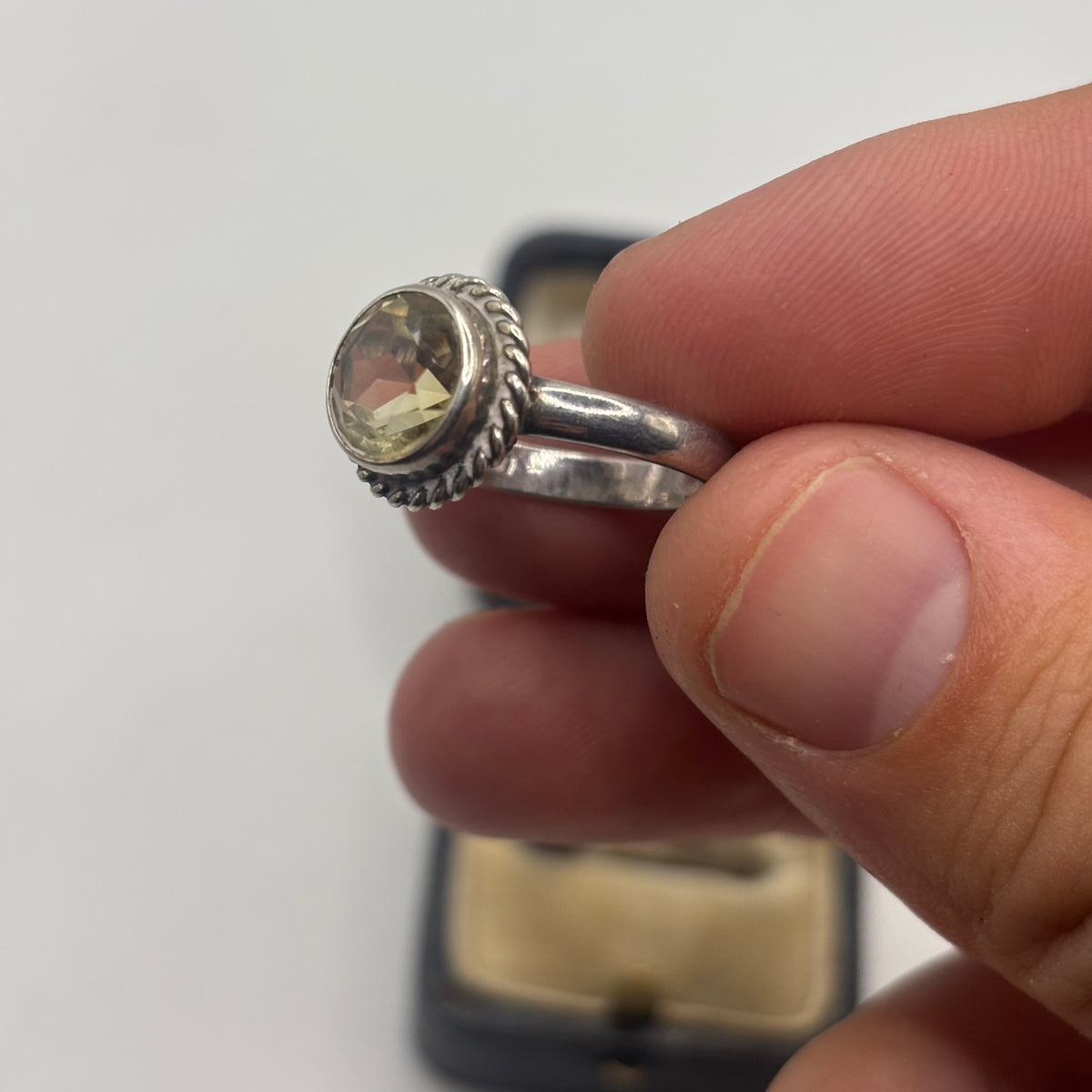 Silver Citrine Ring (O 1/2)