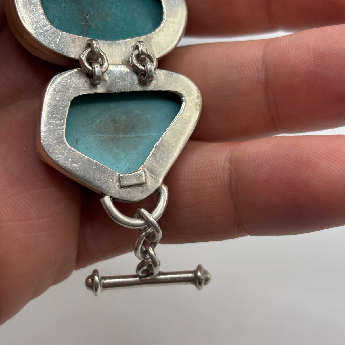 Silver 7”-8” Amazing Heavy Turquoise Bracelet