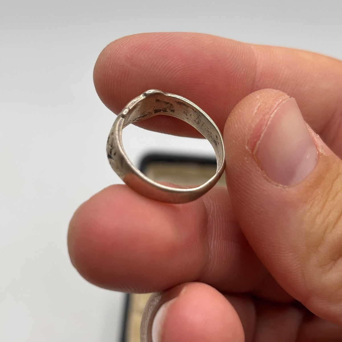 Silver Vintage Buckle Ring (M)