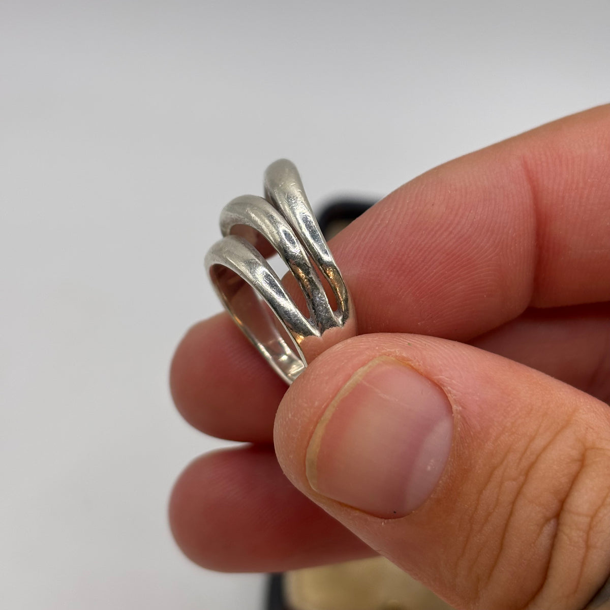 Silver Abstract Ring (J 1/2)