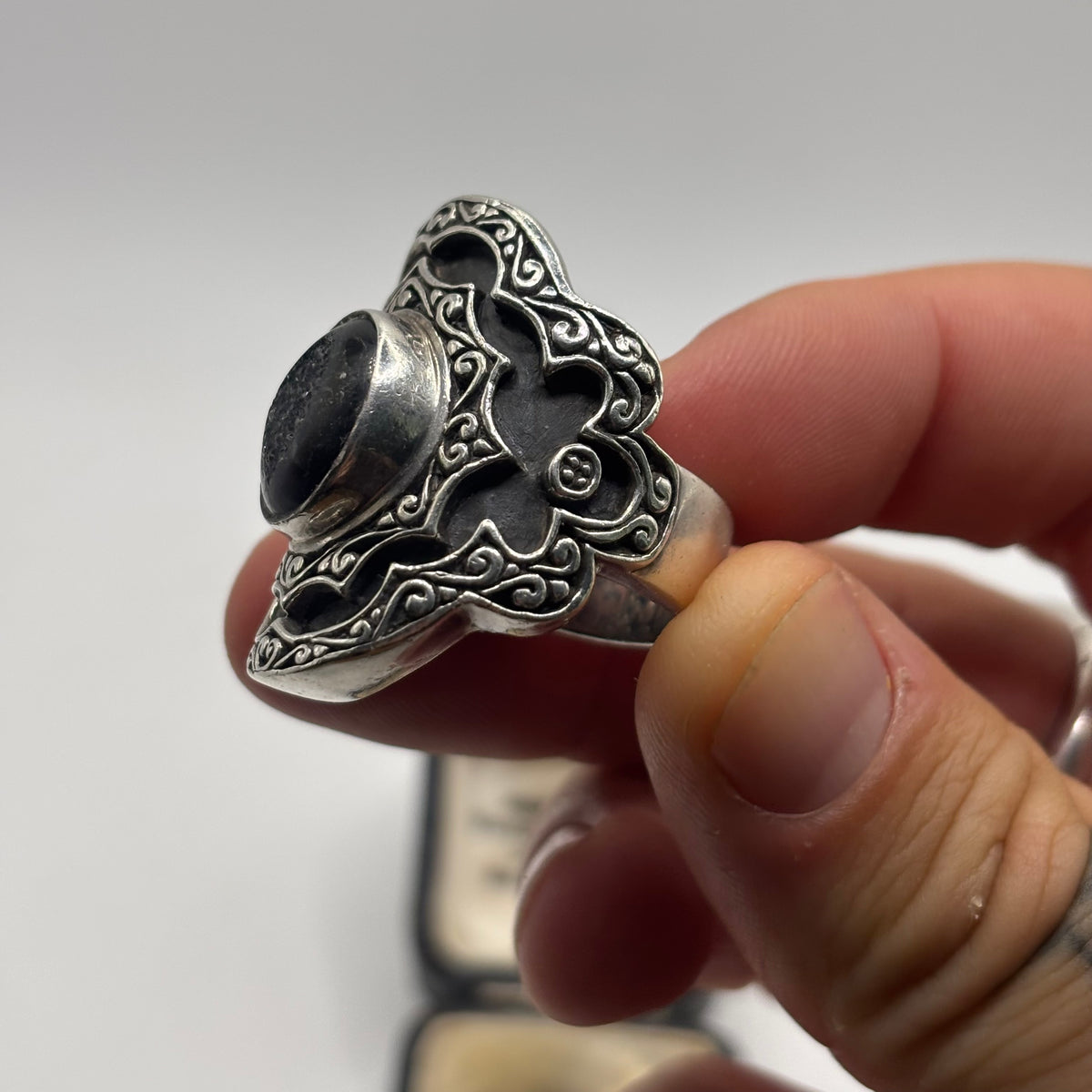 Silver Incredible Druzy Quartz Ring (Q)