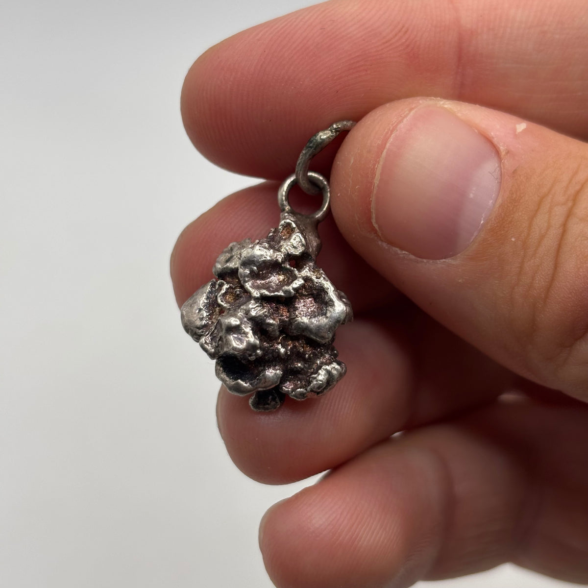Silver Raw Nugget Pendant