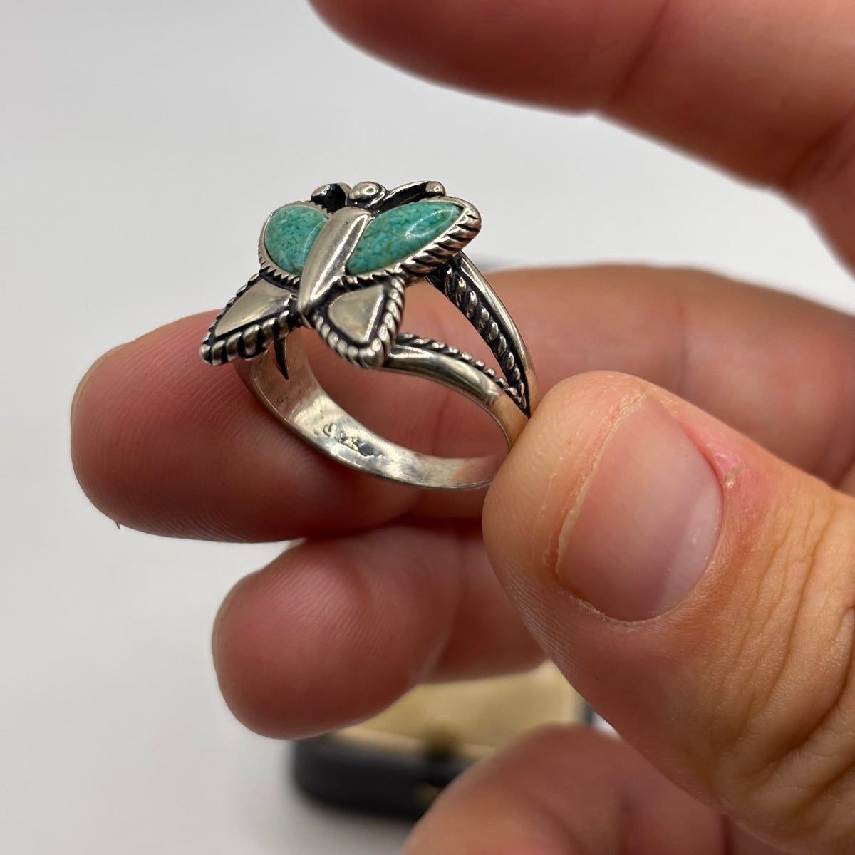 Silver Carolyn Pollack Butterfly Ring (P 1/2)