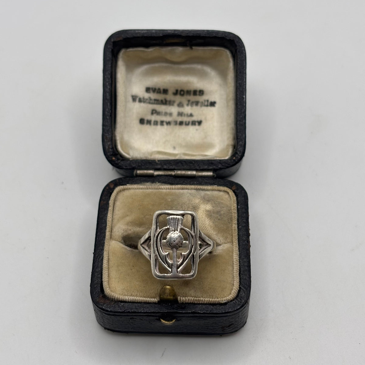 Silver Vintage Hebridean Killiecrankie Thistle Ring (I 1/2)