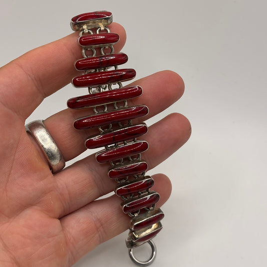 Silver Incredible 7.5” Coral Bracelet