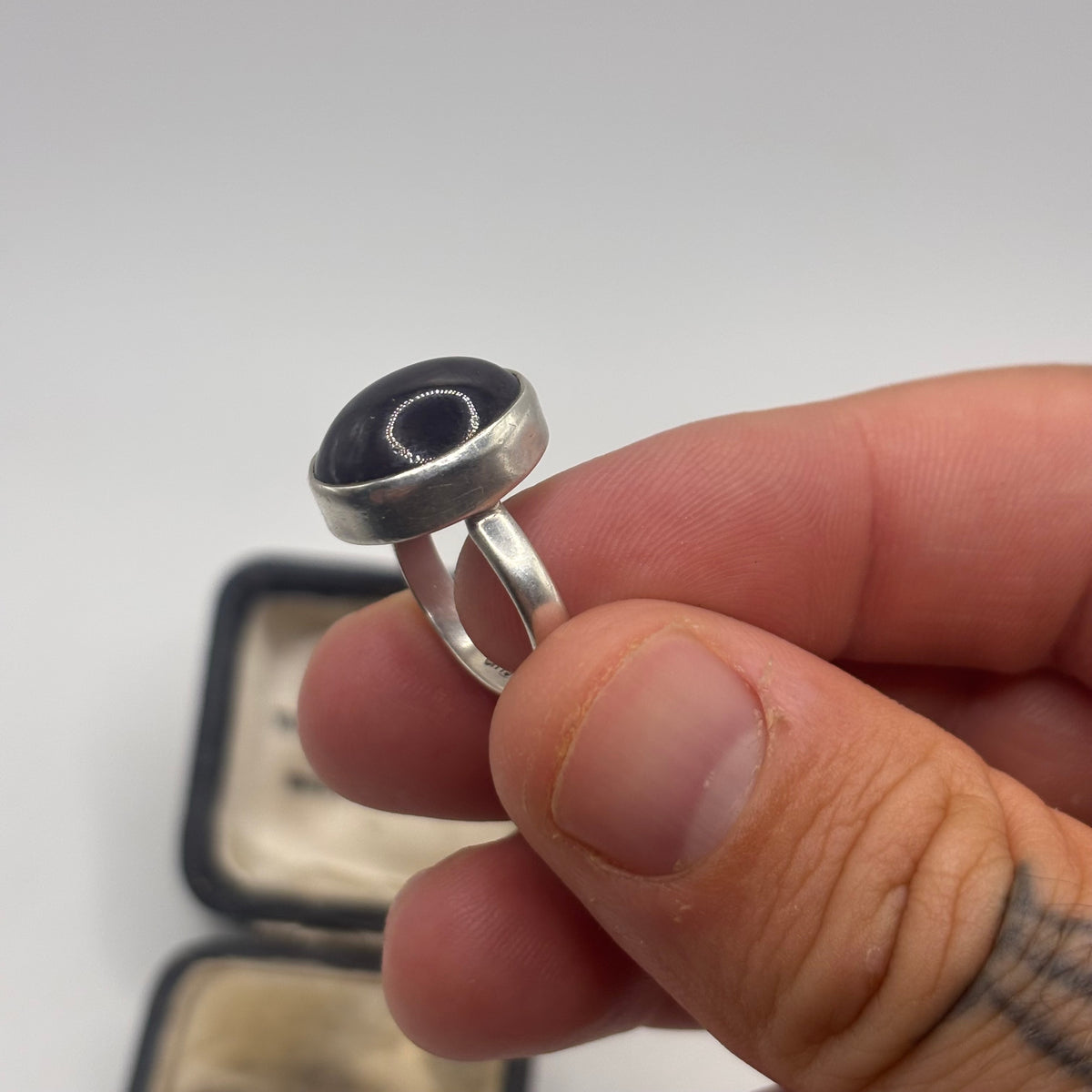 Silver Star Sapphire Ring (L 1/2)