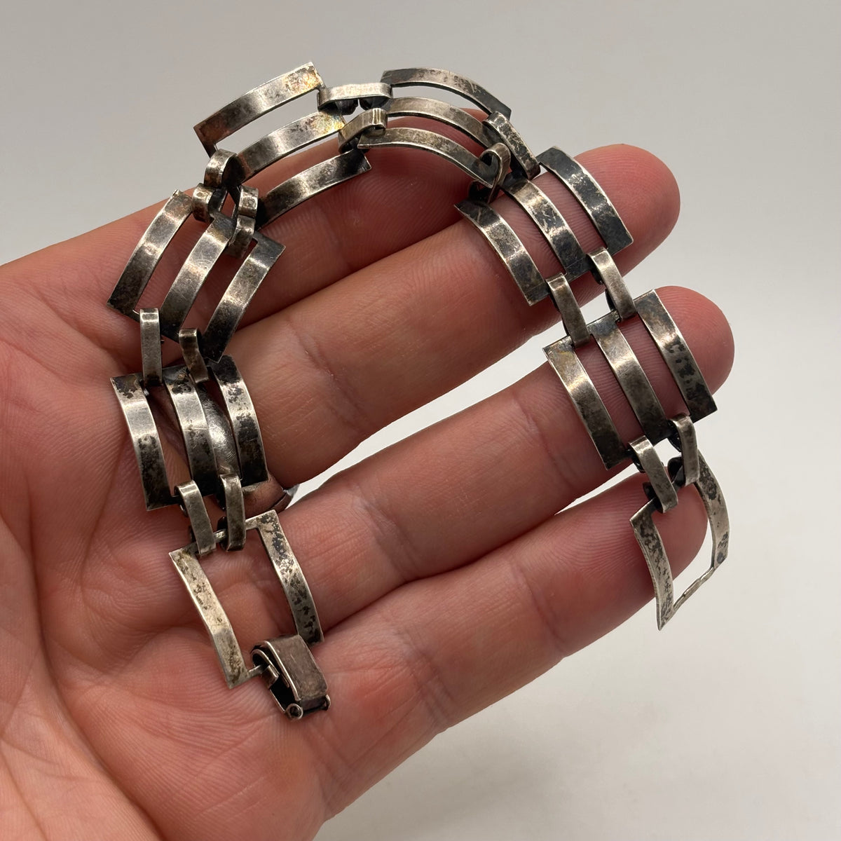 Silver 7.5” Vintage Bracelet